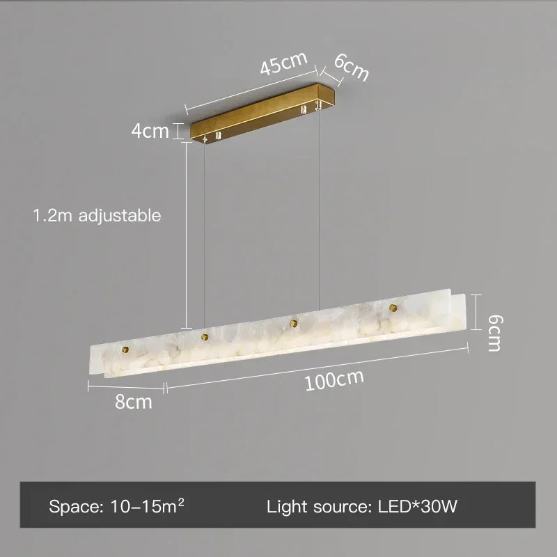 Afralia™ Modern Luxury Marble LED Chandelier Gold Suspension Light