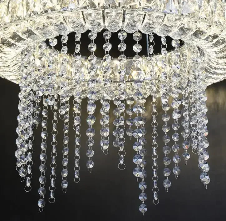 Afralia™ Crystal LED Chandeliers: Dimmable Smart Lighting for Dining, Kitchen, Living Room