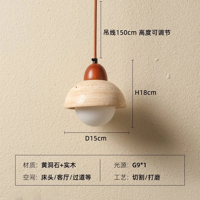 Afralia™ Log Chandelier: Nordic Vintage Kitchen Bedroom Hanging Lamp