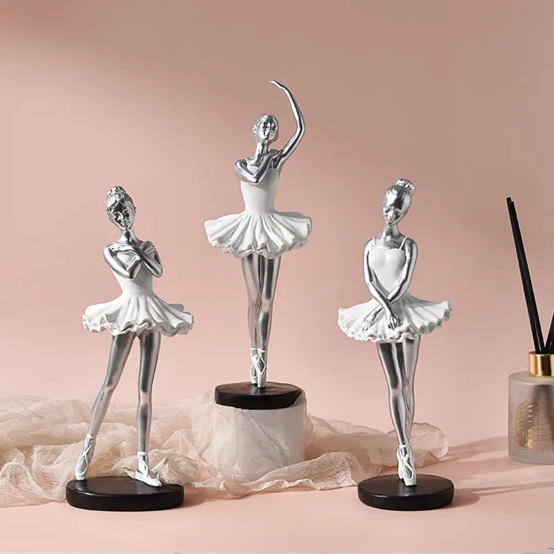 Afralia™ Nordic Ballet Dance Girl Showpiece - Creative Dancer Figurine for Home Decor