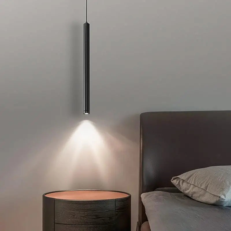 Afralia™ Modern LED Tube Chandelier Pendant Light for Bedroom & Living Room