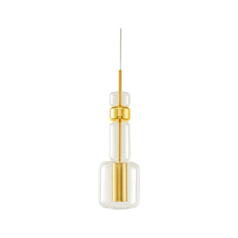 Afralia™ Modern Glass Pendant Lamp with Gold Black Metal for Dining Room Kitchen Bar Shop Bedside