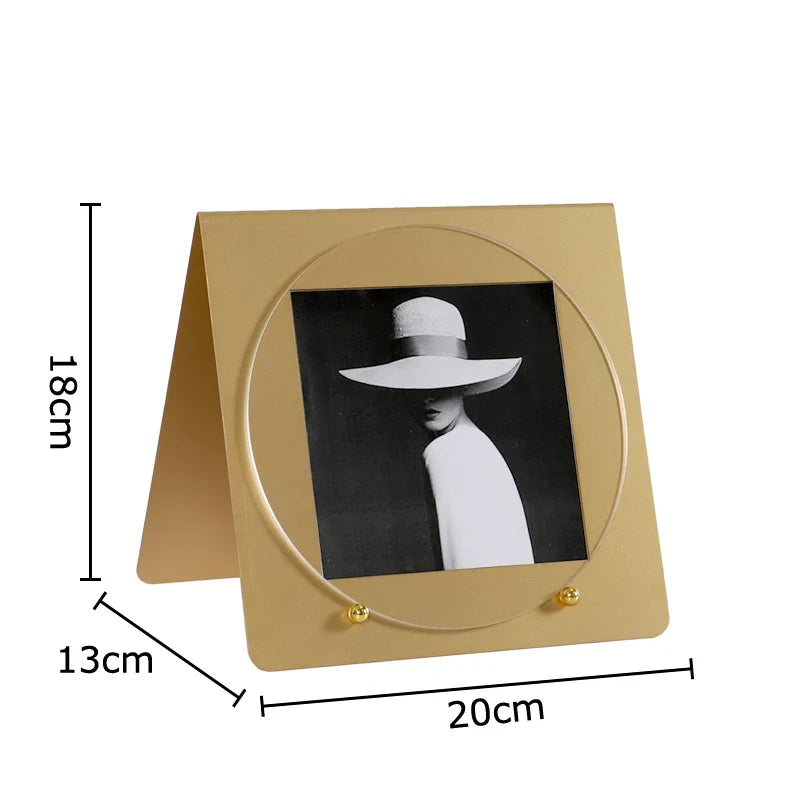 Afralia™ Metal Acrylic Square Photo Frame - Modern Home Decor & Gift