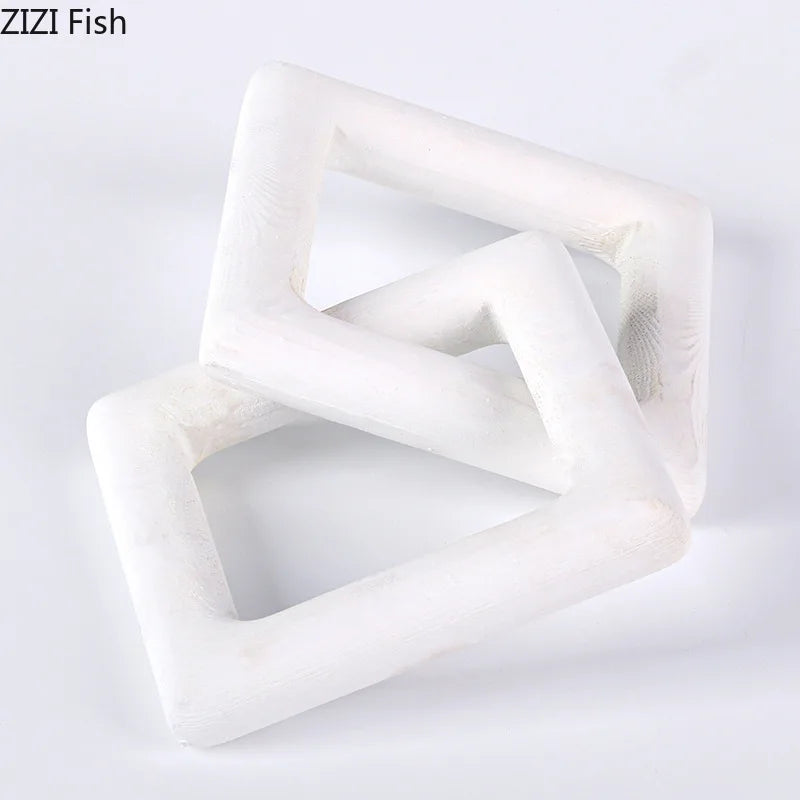 Afralia™ Modern Square Frame Chain Statue Desk Decoration Creative Shackles Sculpture