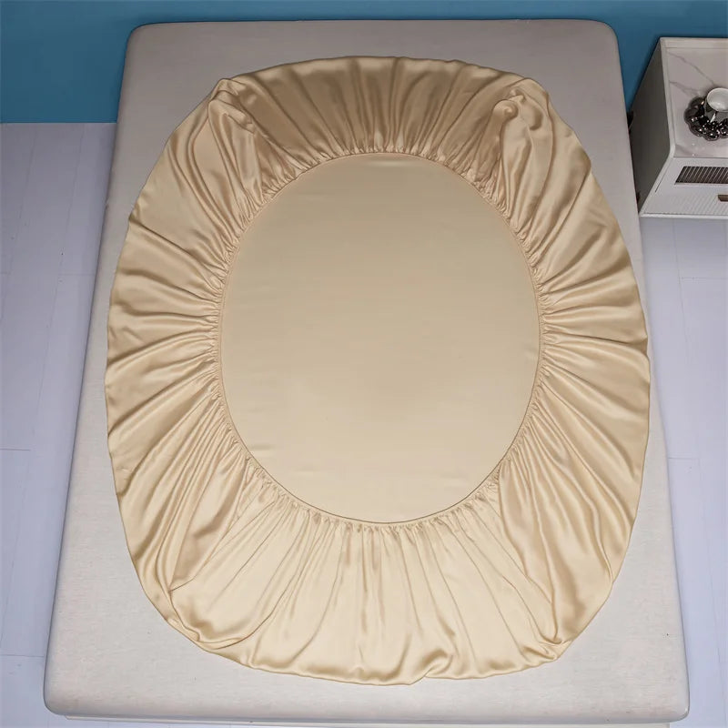 Afralia™ 1000TC Egyptian Cotton 10 Colors Fitted Sheet, King Queen Twin Sizes, Dark Gray