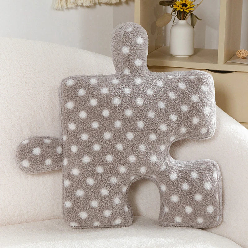 Afralia™ Plush Irregular Jigsaw Seat & Back Cushion Set for Home & Game Comfort
