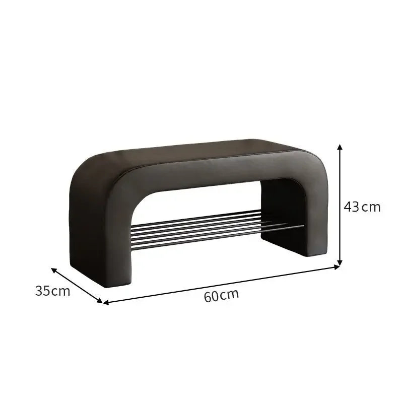 Afralia™ Leather Shoes Changing Stool: Stylish and Functional Seating for Living Room, Bedroom.