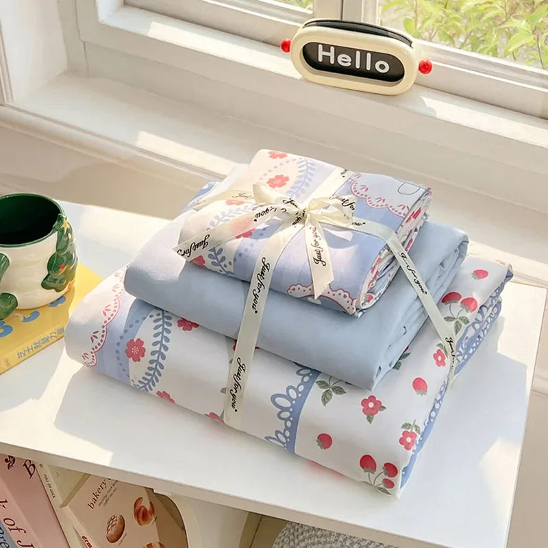 Afralia™ Floral Printed Cotton Quilt Cover Sets - Soft & Breathable Bedclothes