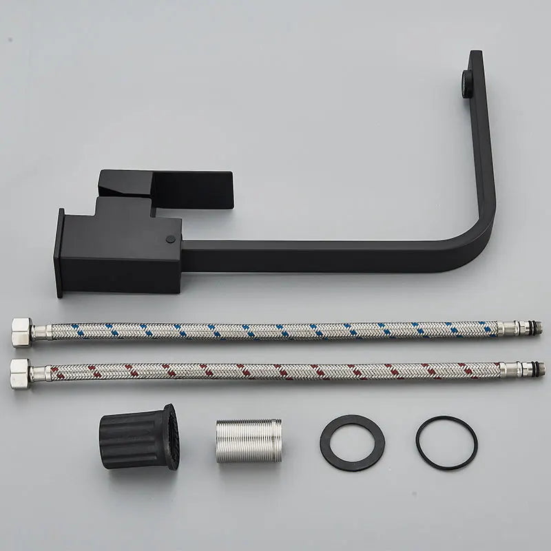 Afralia™ Matte Black/Chrome Kitchen Faucet 360 ° Rotation Cold Hot Mixer Sink Tap.
