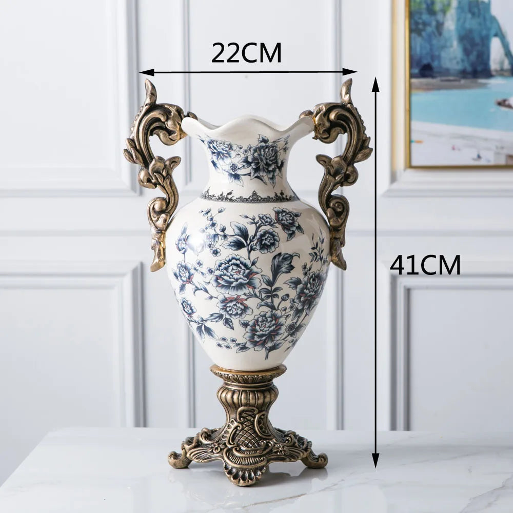 Afralia™ Classic White Ceramic Vase for Desk Decor and Flower Arrangement