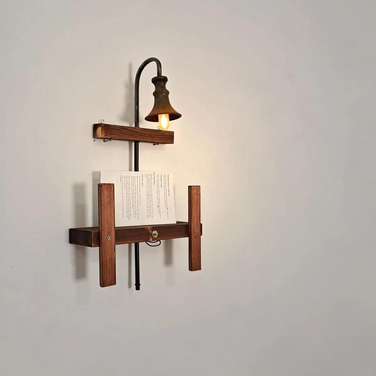 Afralia™ Vintage Wood Wall Lights & Calendar Hangers for Home Decor