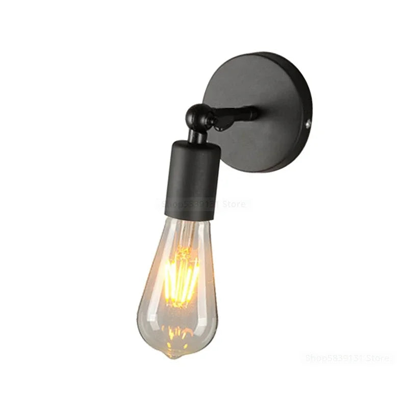 Afralia™ Retro Hemp Rope Wall Sconce - American Country Loft Lighting for Living Room