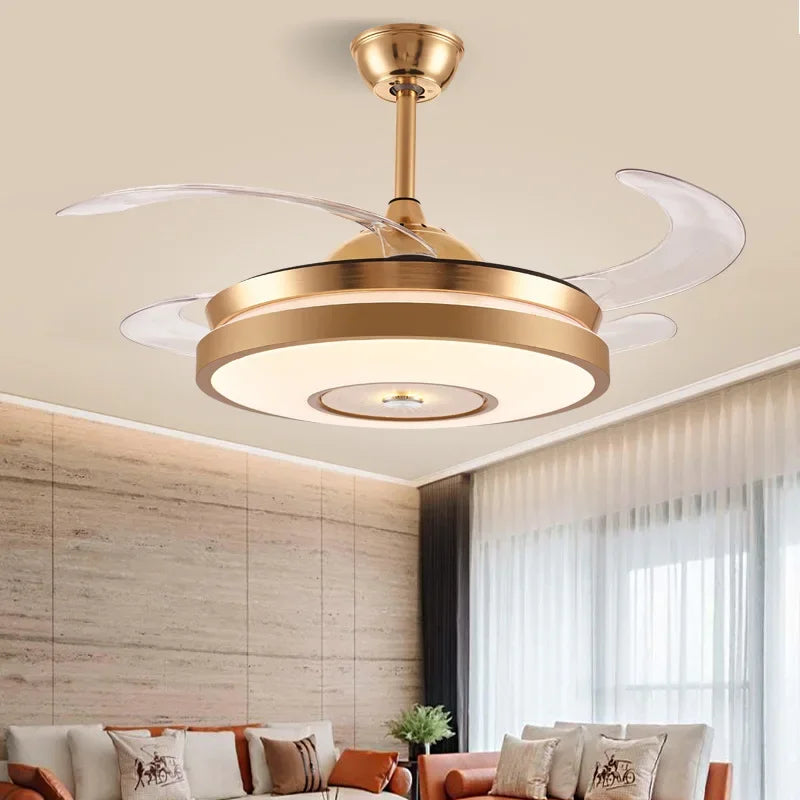 Afralia™ 42" LED Ceiling Fan with Remote, 6 Speeds & Reversible Light