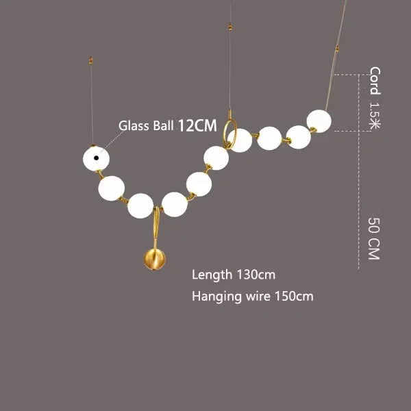 Afralia™ Glass Ball Pendant Chandelier: Nordic Luxury Ceiling Light