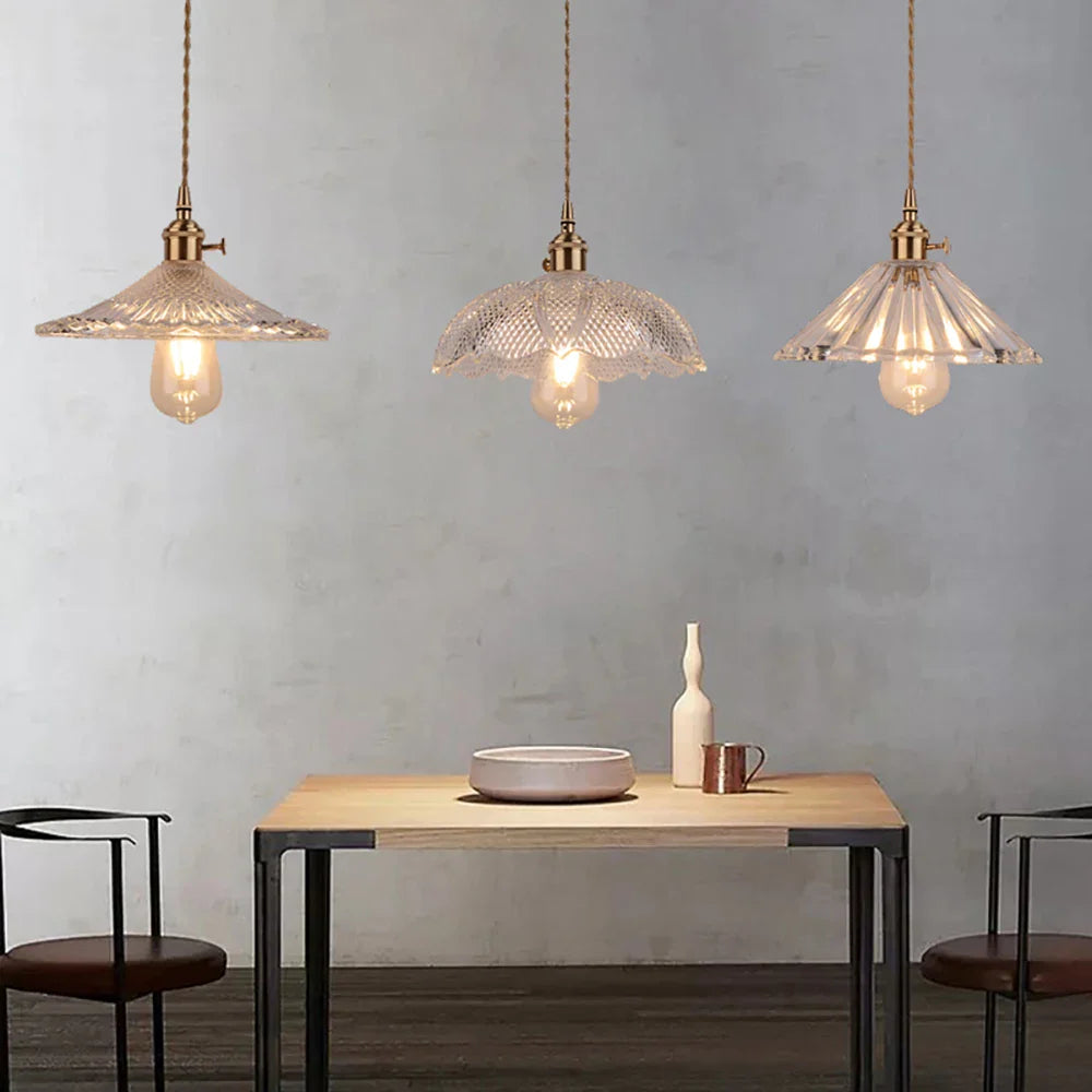 Afralia™ Glass Chandelier for Restaurant Bar Kitchen Table Pendant Lighting