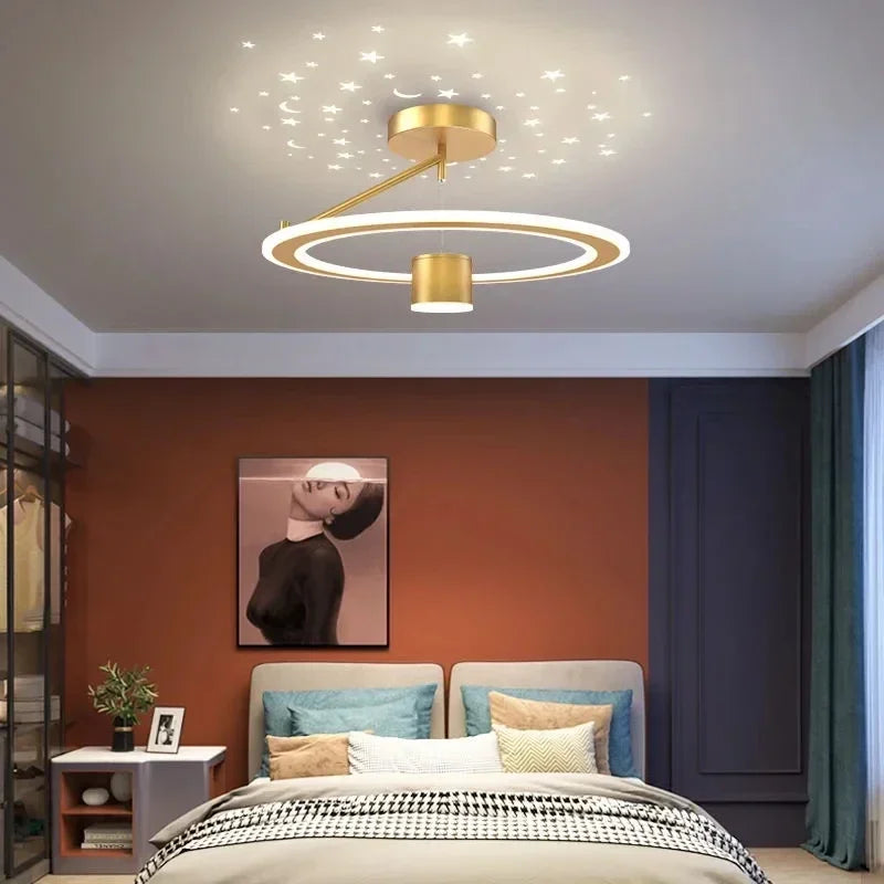 Afralia™ Luxury LED Ceiling Chandelier Dimmable Fixture for Living Room, Bedroom, Dining Décor