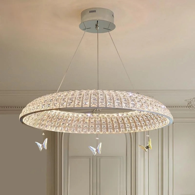 Afralia™ Crystal Chandelier Modern Luxury Villa Hall Main Light