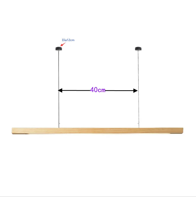 Afralia™ Walnut Wood Pendant Light LED Modern Minimalist Restaurant Bar Counter Droplight