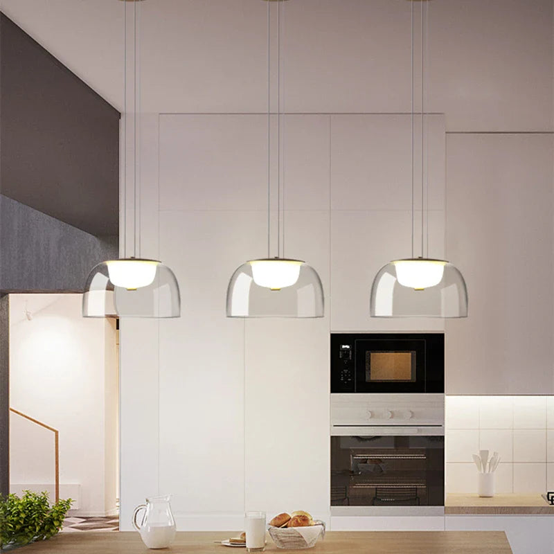 Afralia™ Nordic Glass Pendant Lamp for Modern Living Spaces