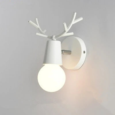Afralia™ Deer Head LED Wall Lamp, Modern Minimalist Bedroom Lighting in 7 Colors