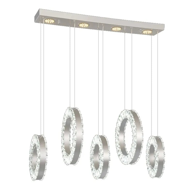 Afralia™ Luxury Nordic Crystal Pendant Light for Modern Living Room Indoor Lighting