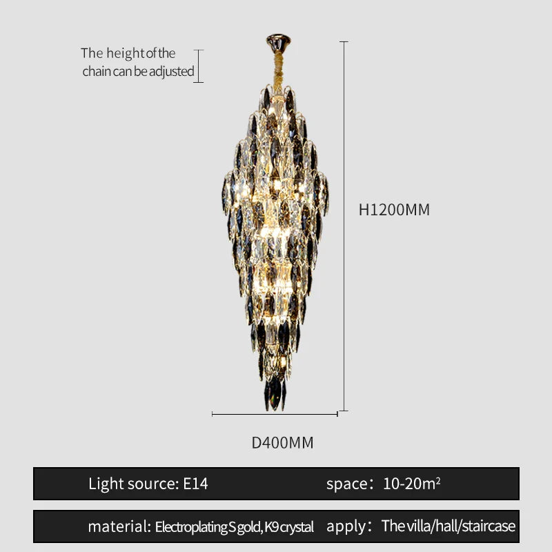 Afralia™ European Duplex Crystal Chandelier for Elegant Luxury Living