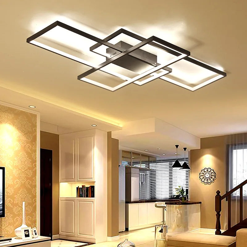 Afralia™ Square LED Ceiling Light for Home Lighting in Various Voltages