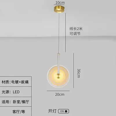 Afralia™ Circular Glass LED Chandelier - Modern Nordic Style for Home Decor