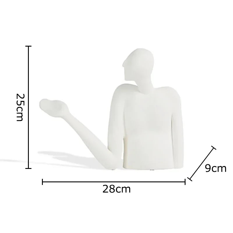 Afralia™ Abstract Character Resin Sculpture Desk Decoration for Modern Aesthetics