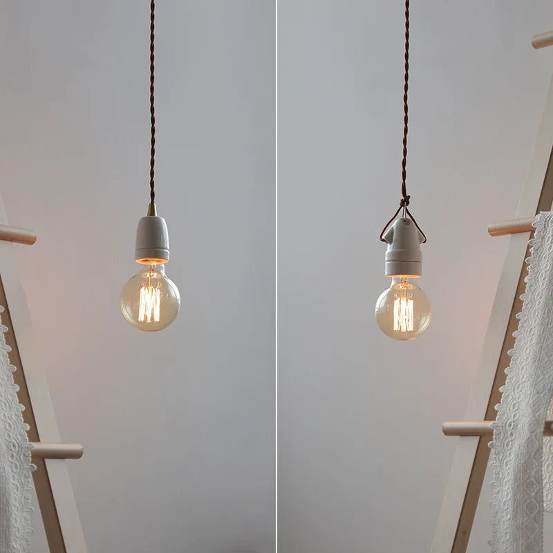 Afralia™ Ceramic LED Pendant Lamp: Industrial Vintage Style Hanging Light