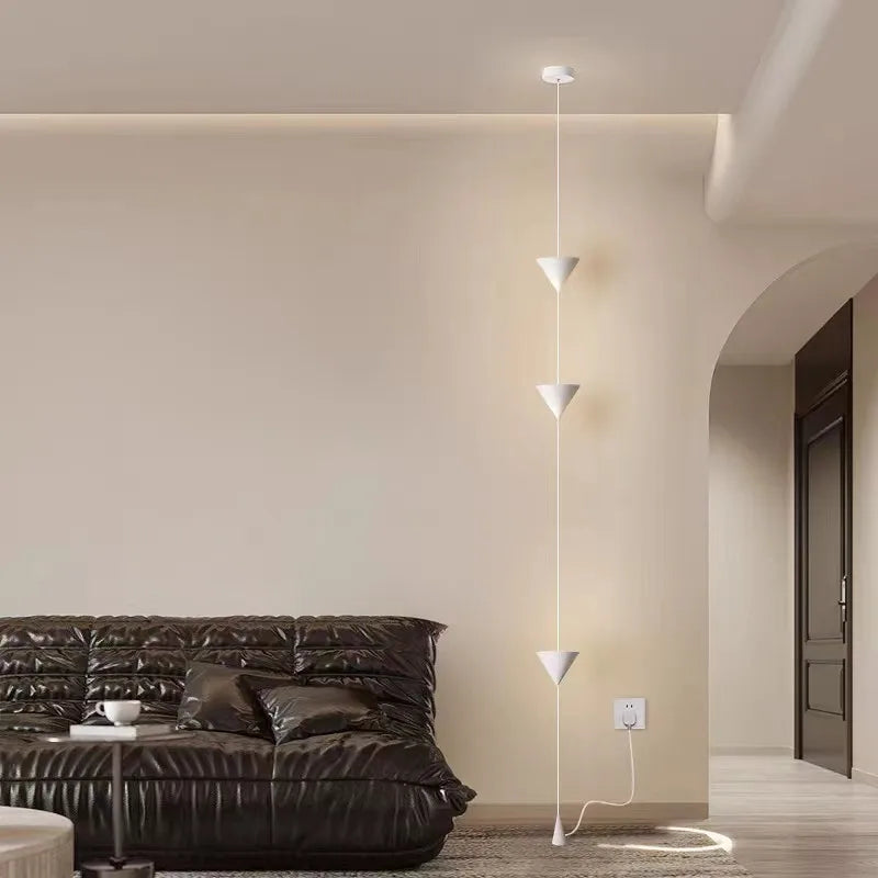 Nordic Black Cone Pendant Light for Bedroom and Living Room by Afralia™