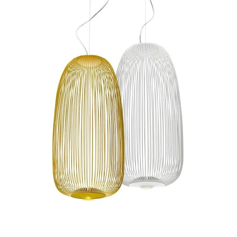 Afralia™ Spokes Pendant Lamp: Modern LED Retro Hanging Bird Cage Light