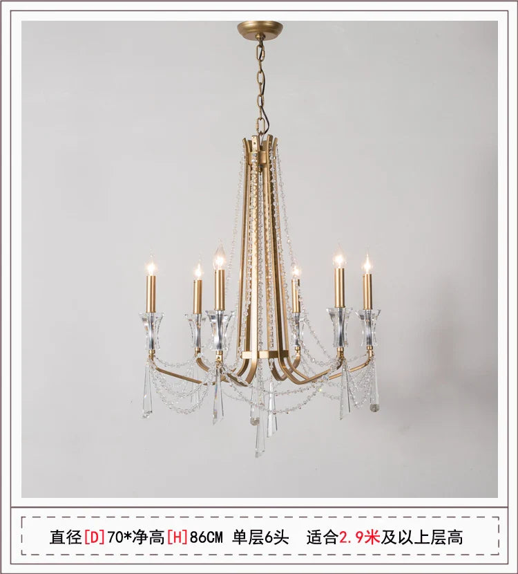 Afralia™ Modern Nordic Crystal Chandelier for Living Room Ceiling, French Style Large LED Lamp