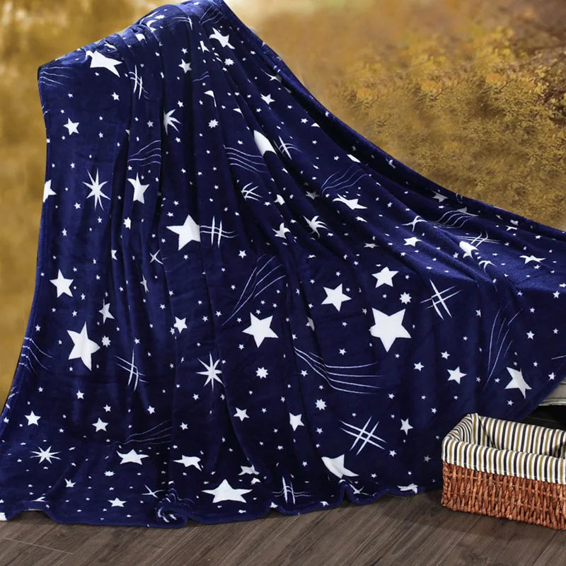 Afralia™ Flannel Fleece Blanket – Soft, Thin, and Warm for Office, Sofa, Airplane, Travel