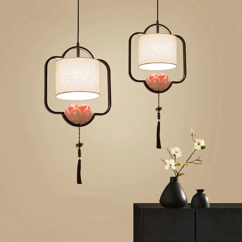 Afralia™ Chinese Cloth Chandelier for Bedroom, Dining Room, Corridor, Hotel - Light and Stylish