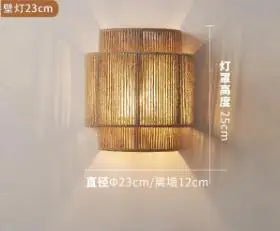 Afralia™ Hemp Rope Wall Lamp for Bedroom and Living Room