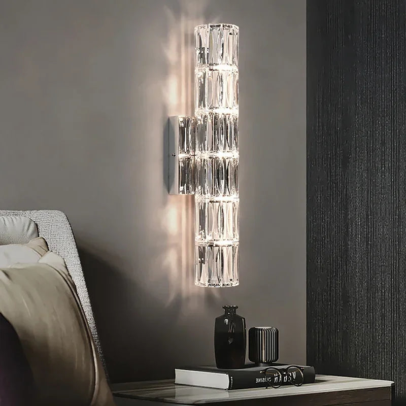 Afralia™ Luxury Crystal Wall Light for Living Room & Bedroom, Hotel Villa Corridor Bracket Light