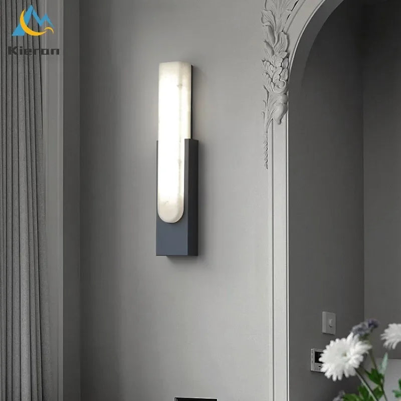 Afralia™ Cloud Stone LED Wall Light for Home Decor & Bedside Lighting