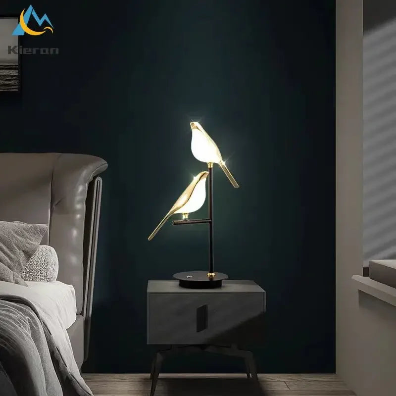 Afralia™ Crow LED Floor Lamp - Nordic Minimalist Magpie Bird Table Light