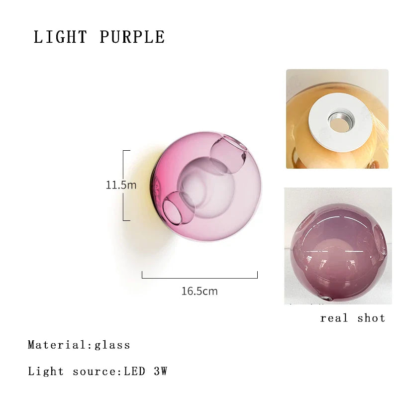 Afralia™ Luxury Glass Ball Wall Lights Home Decor Fashion Lamps