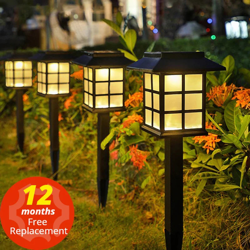 Afralia™ Solar Lantern Lights for Garden Patio Walkway Waterproof LED Yard Lighting