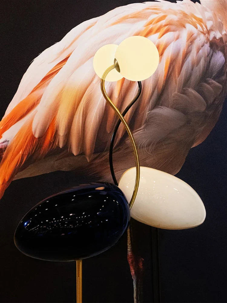 Afralia™ Flamingo Corner Floor Lamp | Nordic Design Luxury Art Decor | LED E27 | Vertical Stand