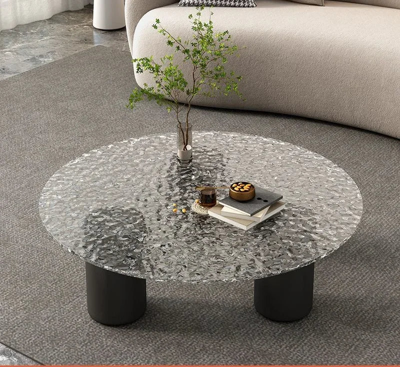 Afralia™ Glass Modern Luxury Coffee Table for Living Room Bedroom Center Home Furniture