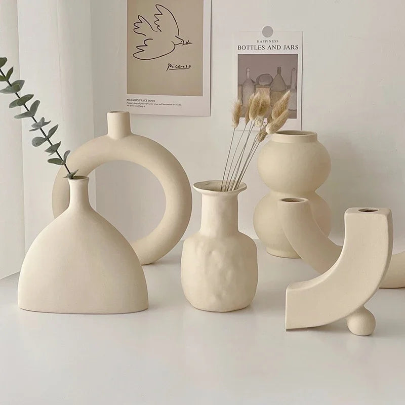 Afralia™ Ceramic Art Vase: Modern, Simple, & Elegant Home Décor Ornaments for Living Room & Bedroom