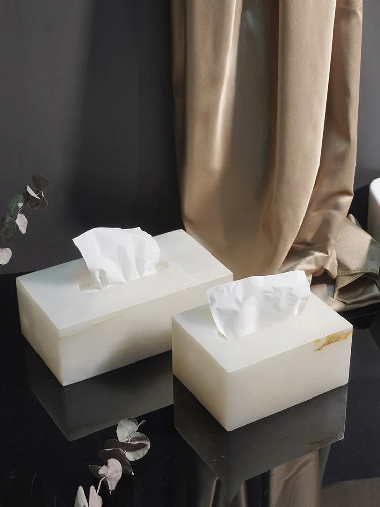 Afralia™ White Onyx Marble Bathroom Set