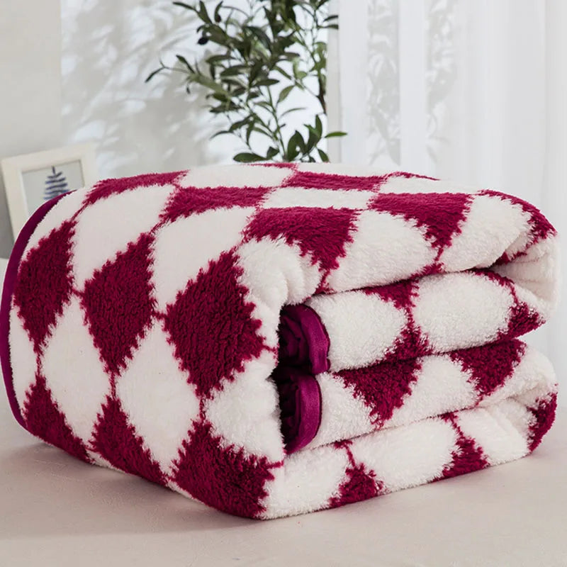 Afralia™ Nordic Checkered Blanket: Soft & Cozy Spring/Autumn Bed Sheet, Sofa Cover & Blanket.