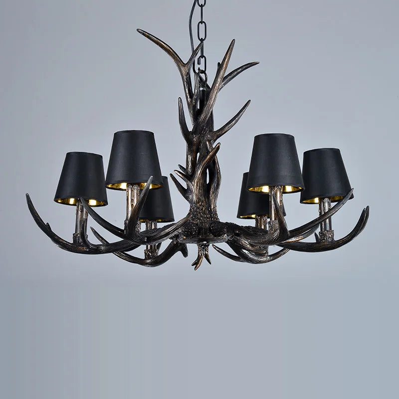 Afralia™ Antler Chandelier: Country Rustic Vintage Loft Lighting for Bedroom, Dining Room & Restaurant