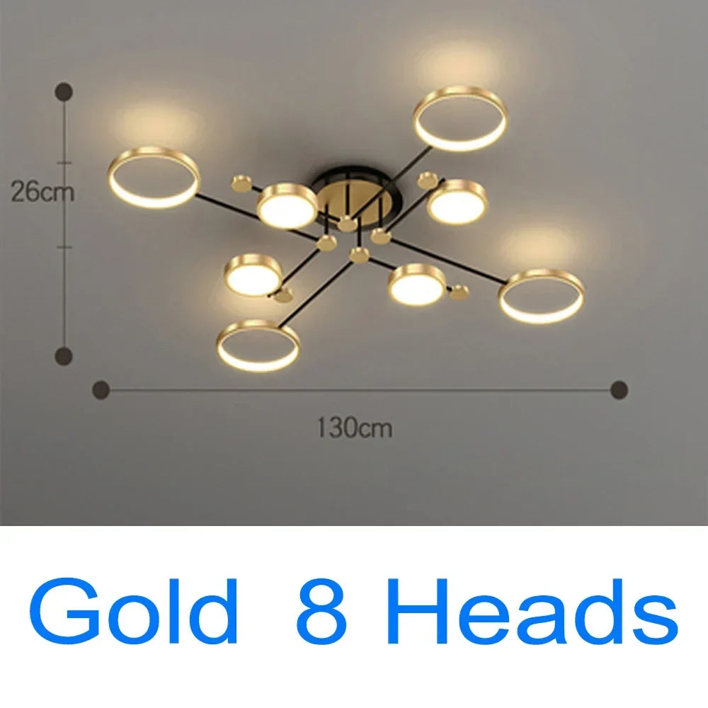 Afralia™ Nordic LED Pendant Light Chandelier with Remote Control, Dimmable Ceiling Fixture
