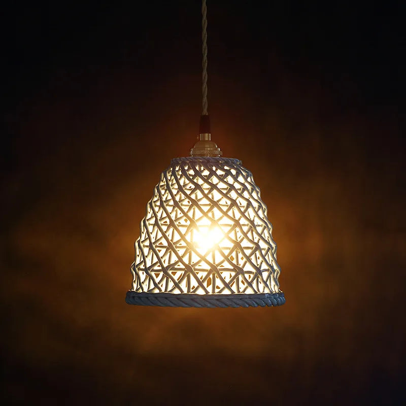 Afralia™ Ceramic LED Pendant Lights: Modern Copper Hanging Lamp for Home Indoor Lighting