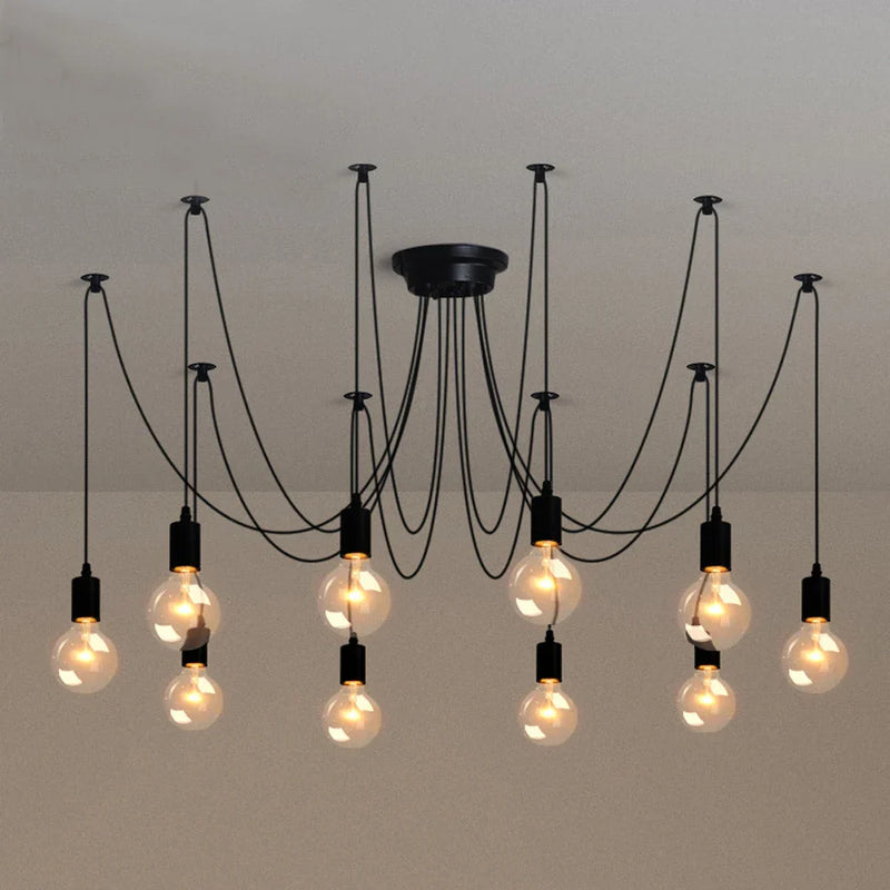 Afralia™ Spider Pendant Lights: Vintage Industrial Hanging Chandelier for Bar, Cafe Decor